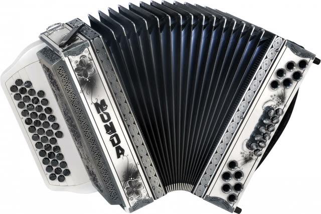 Prava harmonika MUNDA Airbrush bela