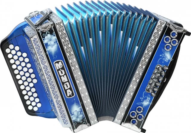 Prava harmonika MUNDA Airbrush modra