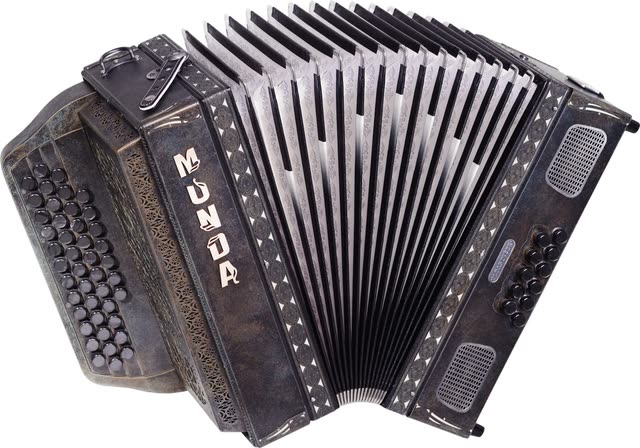 Prava harmonika MUNDA Zelena patina